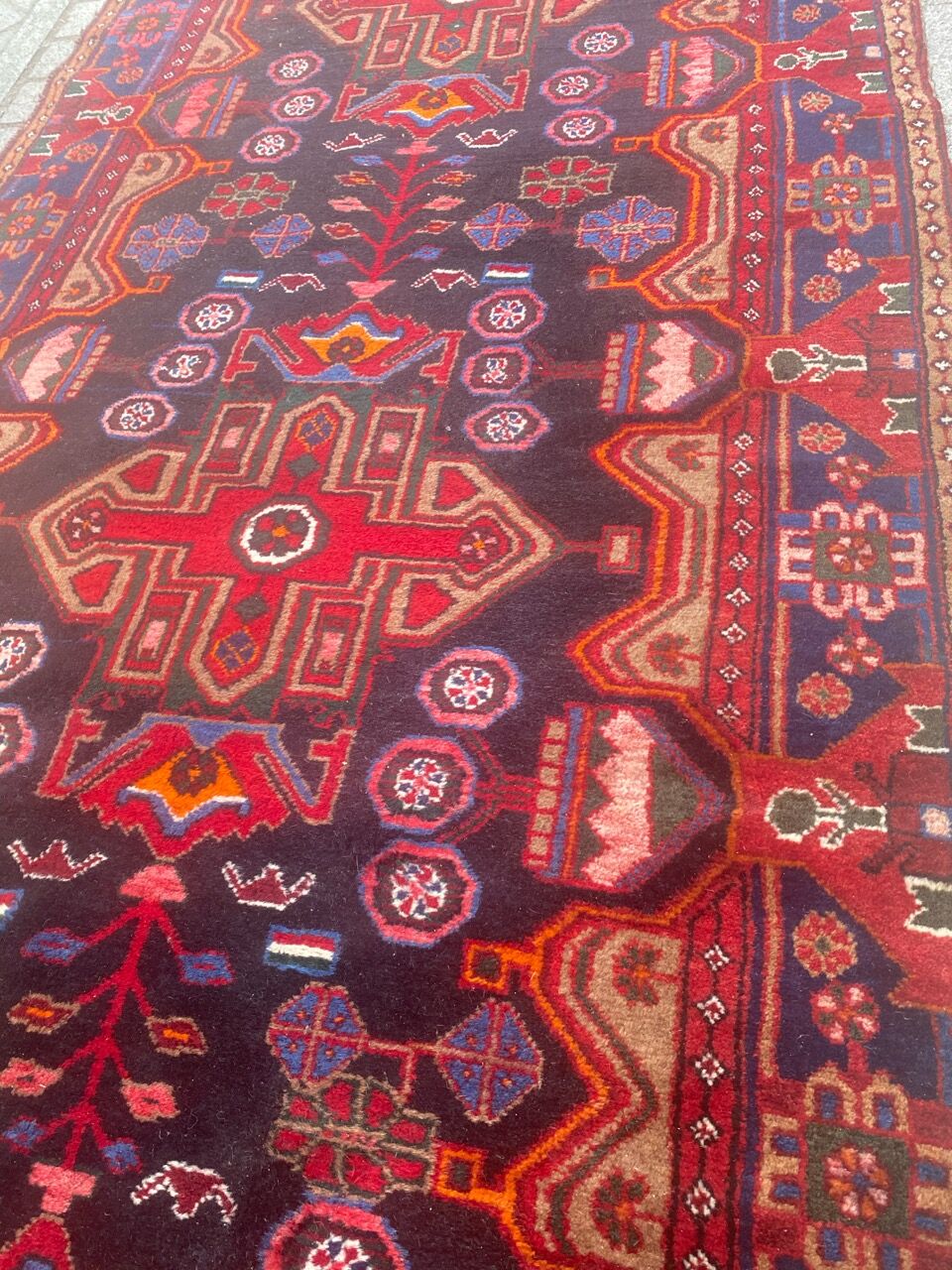 Persian carpet hamadan handmade 110x530