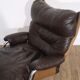 Scandinavian leather armchair 1970