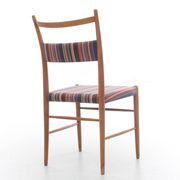 Suite de 4 chaises scandinave de Yngve Ekstrom, tissu Paul Smith