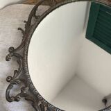 Vintage Italian brass mirror
