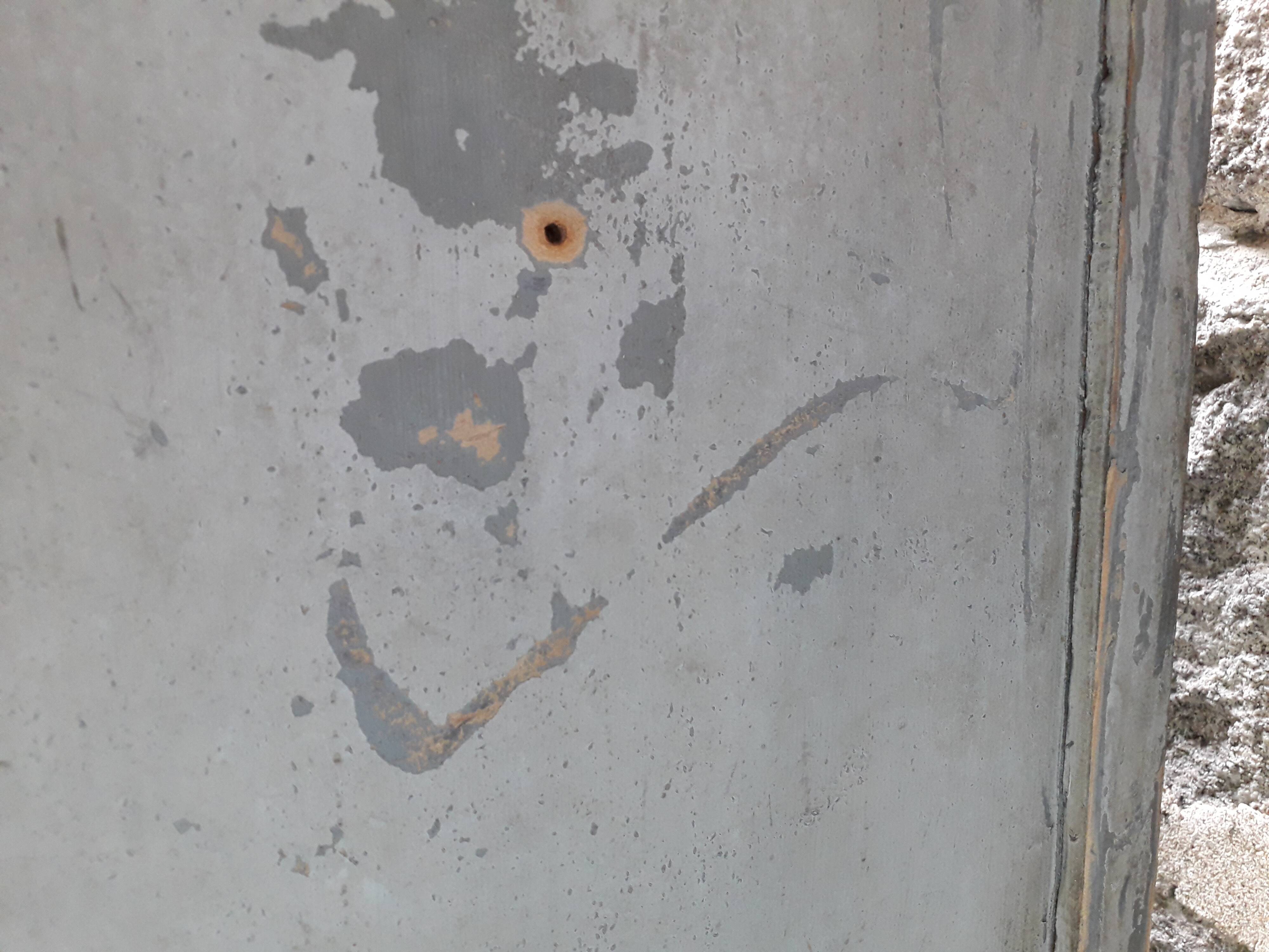 Patinated industrial wardrobe