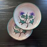 Pair of plates with thistle decoration