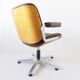 Chaise de bureau en cuir Stoll Giroflex par Karl Dittert moderne du milieu du siècle
