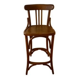 Curved wooden stool