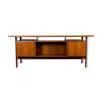 Model 60 Teak Executive Desk by Kai Kristiansen for Feldballes Møbelfabrik, 1960s