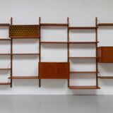 Danish Modern 5-Bay Modular Teak Wall Unit by Poul Cadovius for Cado, 1950s