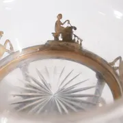 Empire tazza in fire-gilt bronze, marble and glass – France, early 19th c.