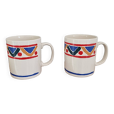 Duo of 2 vintage Mobil cups