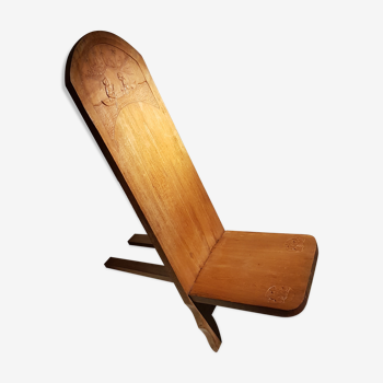 Chaise à palabre en bois massif