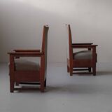 Pair of Art Deco armchairs – Amsterdam School, circa 1930