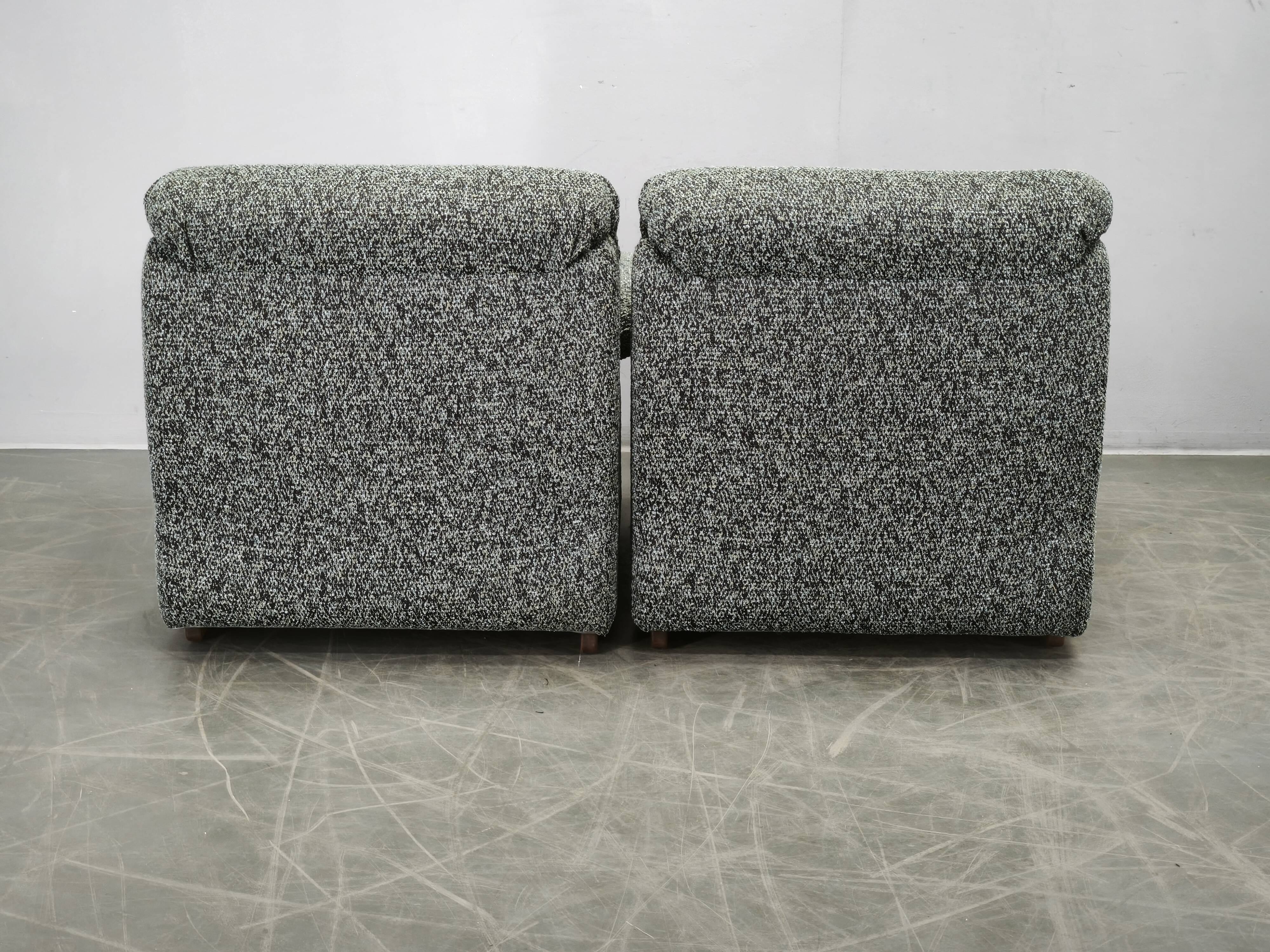 1970s Czechoslovak Space Age Four-Piece Sculptural Modular Sofa