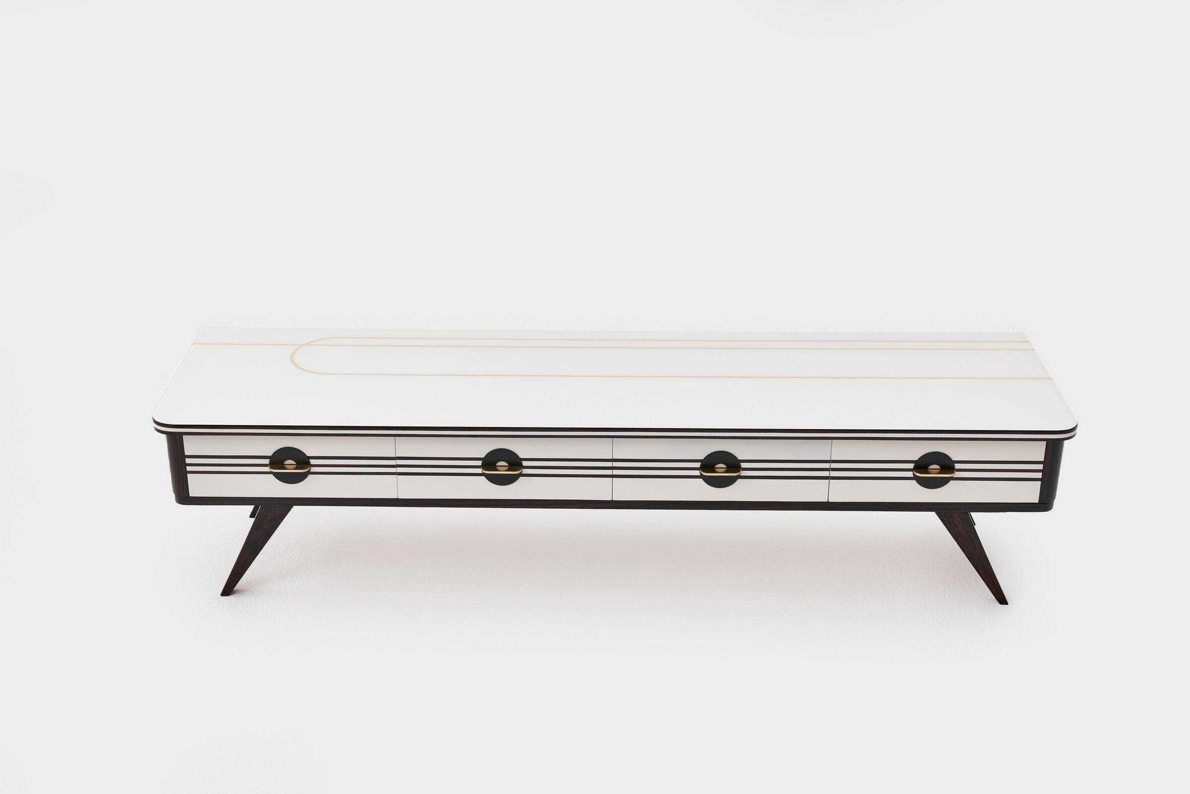 Lowboard en bois, design danois, années 1960, production : Danemark