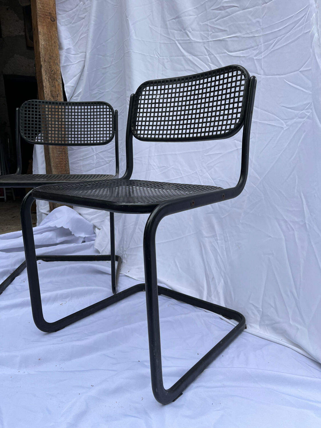 2 metal chairs