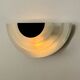 Pair of vintage wall lights, sandblasted perspex and black metal, Italy, 1980