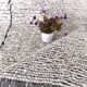 9x10 White Black %100 Wool Turkish Vintage Rug 277x296Cm