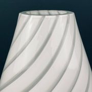 Murano glass vase, white whirl, Italy, 1980s