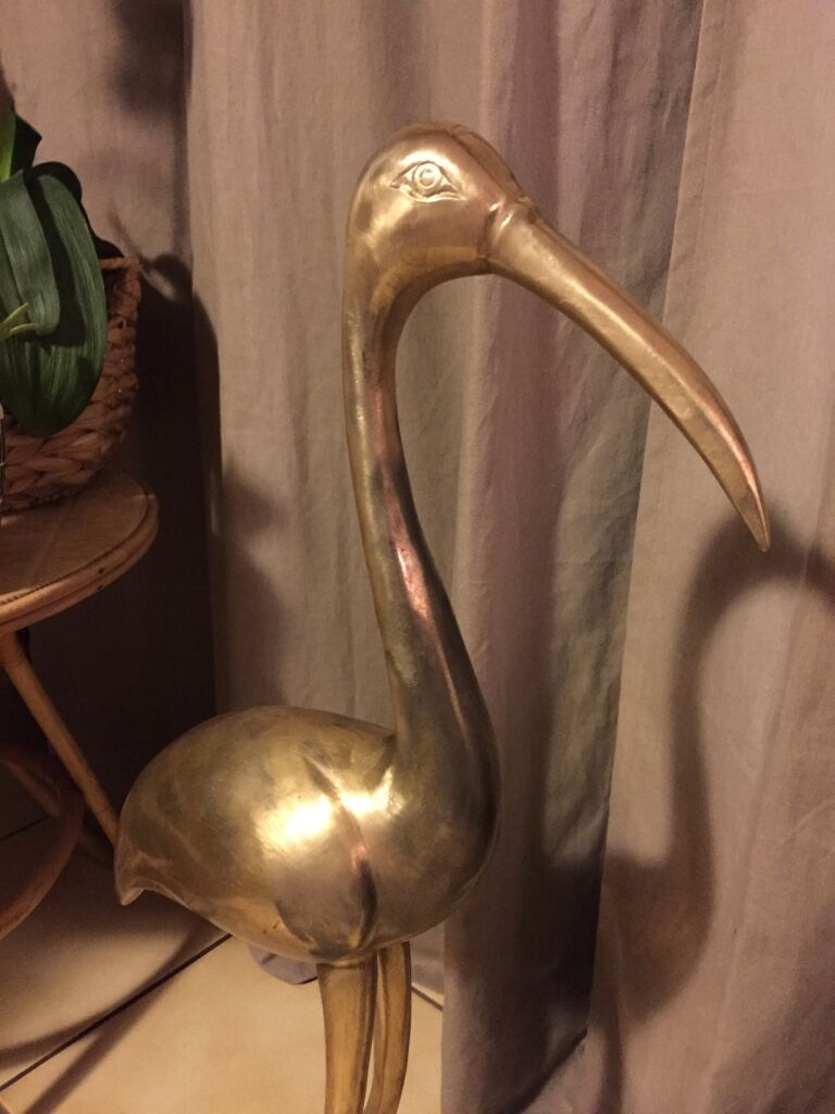 Ibis in brass 69cm vintage