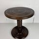 Low wood turned midcentury brutalist side table, style of Charles Dudouyt