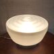 XXL industrial-style opaline globe ceiling light - mid-20th century
