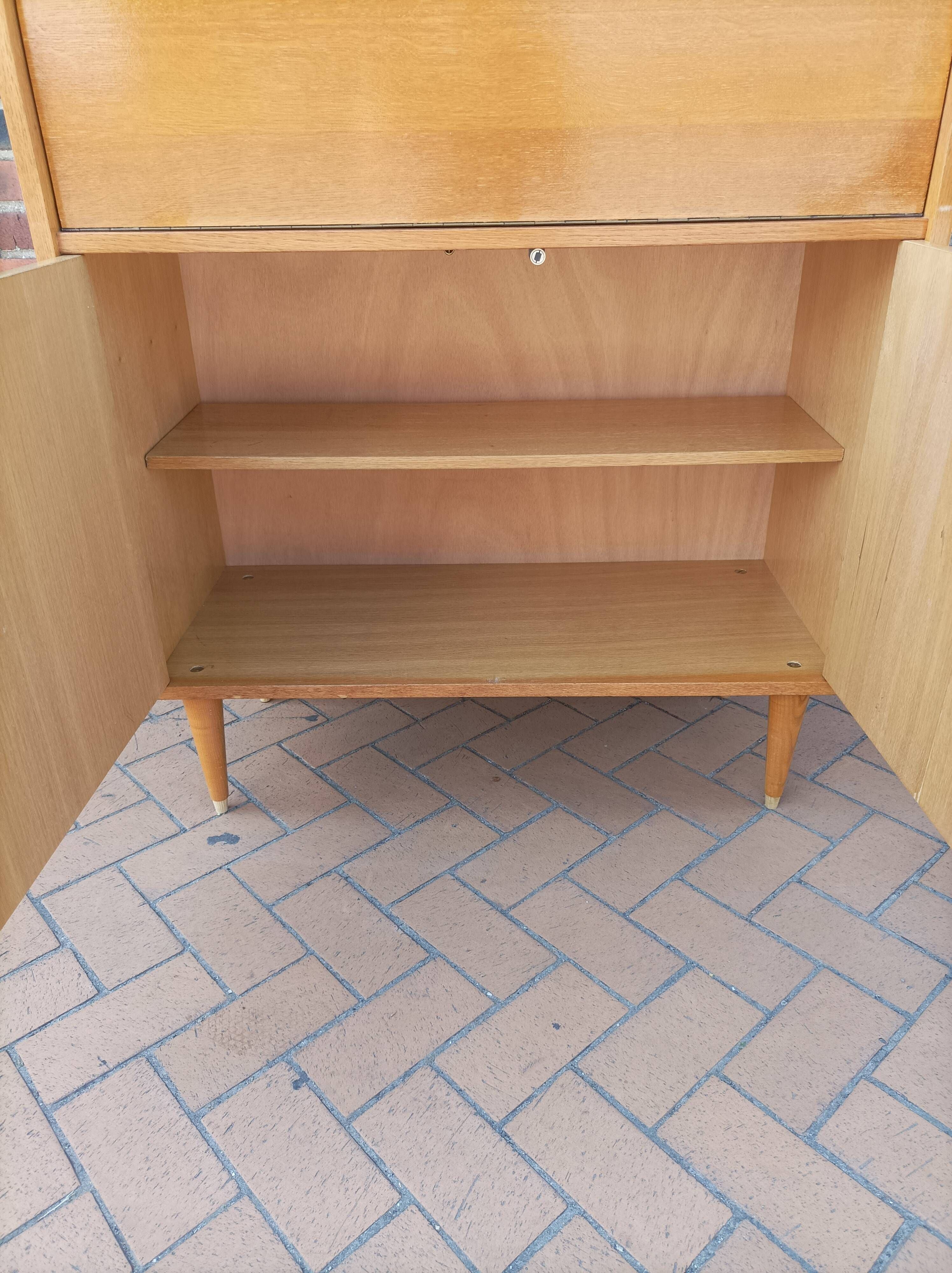 Old furniture secretary scandinavian showcase vintage wood