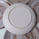 Set de 6 assiettes plates en grès beige rose vintage 23,8 cm