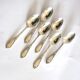 Deetjen set of 6 silver-plated dessert teaspoons with crossed ribbons, 14.5 cm