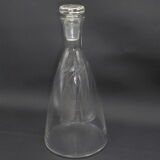 Chiseled glass water carafe