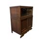 Armoire vitrine en bois vintage avec accent art déco