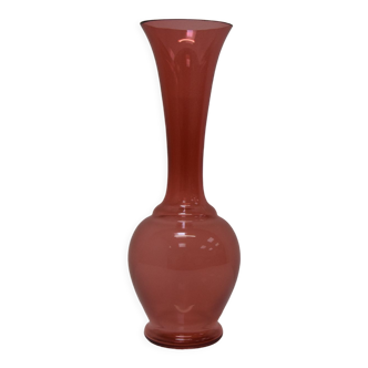 Vase en verre tchèque d’art, par Glasswork Novy Bor, années 1950