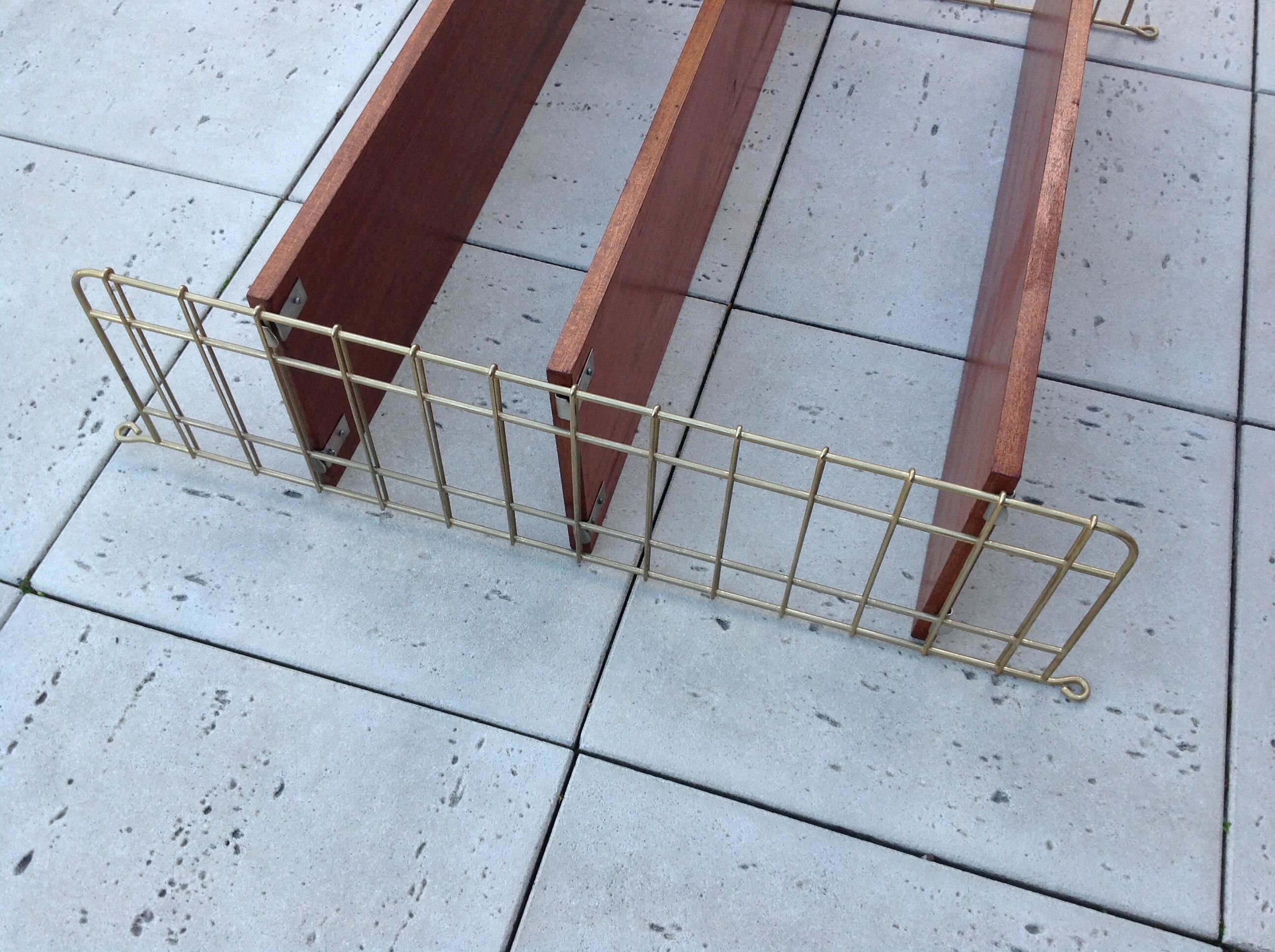 String shelf with 3 trays, vintage 60/70