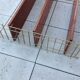 String shelf with 3 trays, vintage 60/70