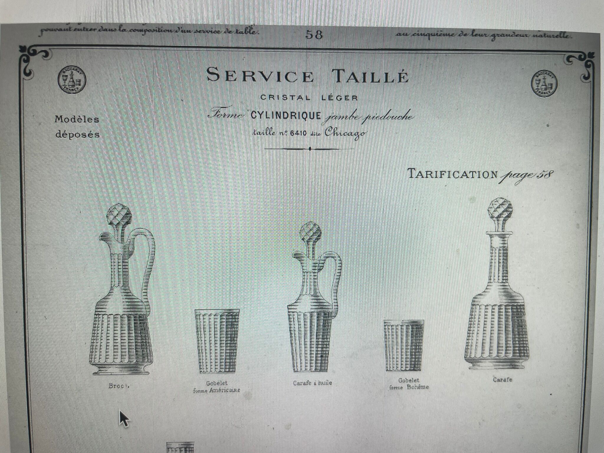 9 Baccarat service Chicago shot glasses size n° 6410