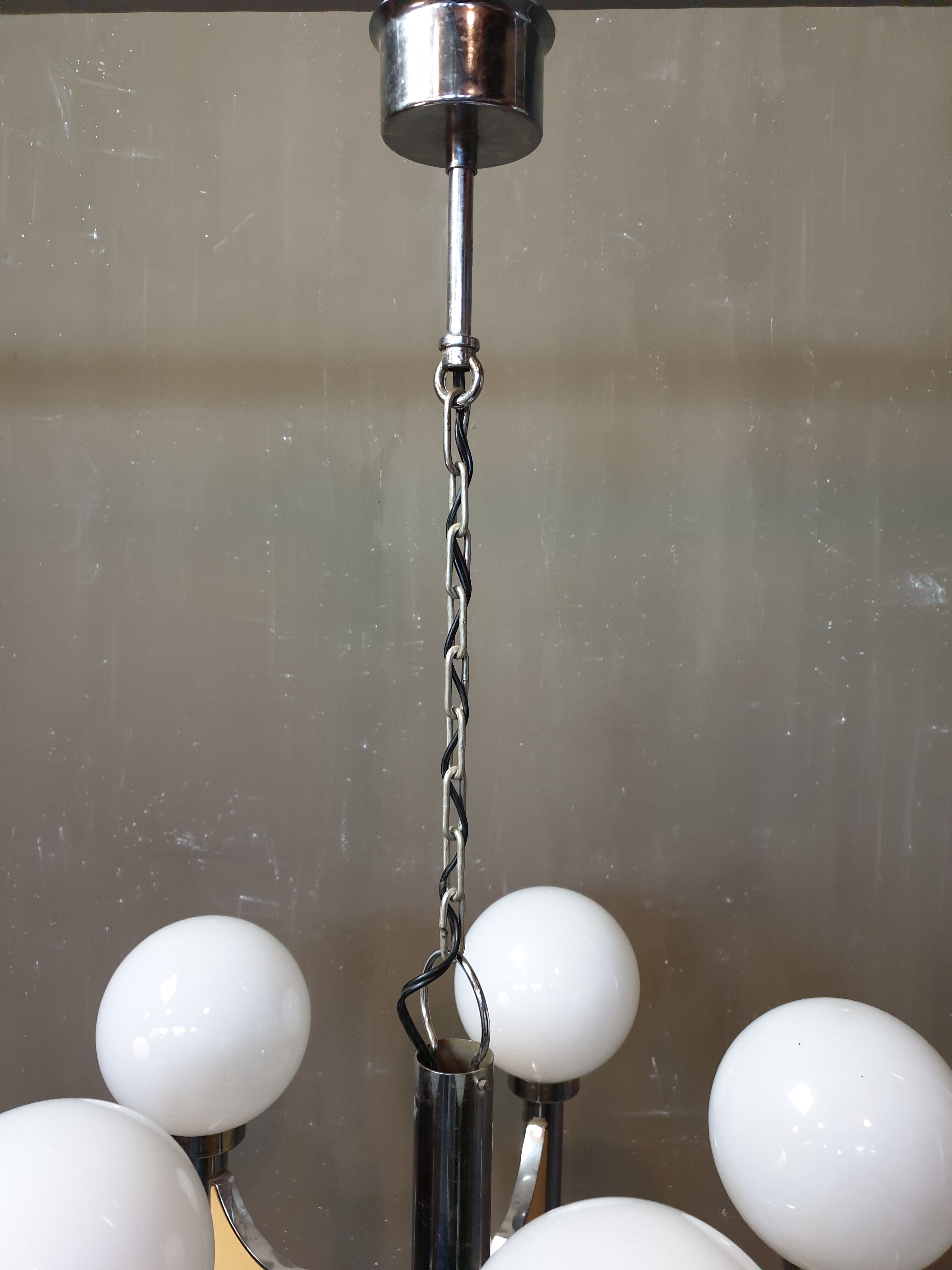 Vintage chrome ceiling lamp