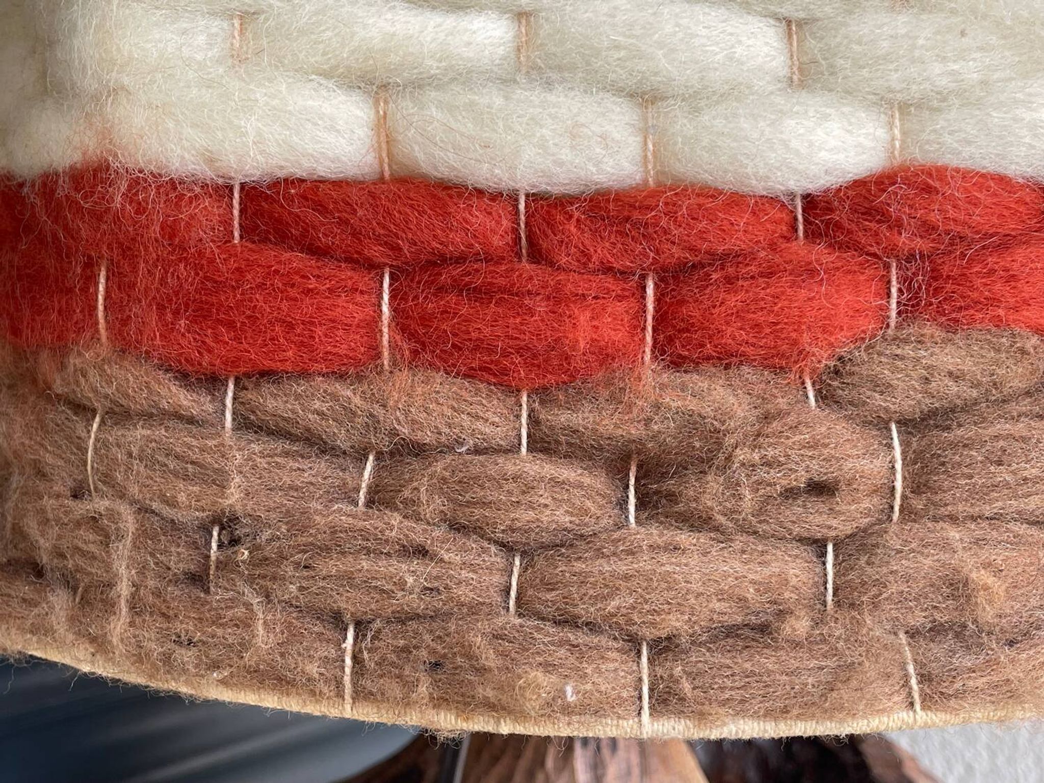 Vintage 70's wool lampshade