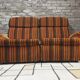 Pair of vintage 1970s modular armchairs – striped orange fabric