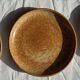 Set of 7 small flat dessert plates in orange stoneware D18