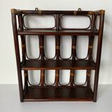 Rattan wall shelf