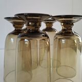 Serie de 6 verres fumés 70's