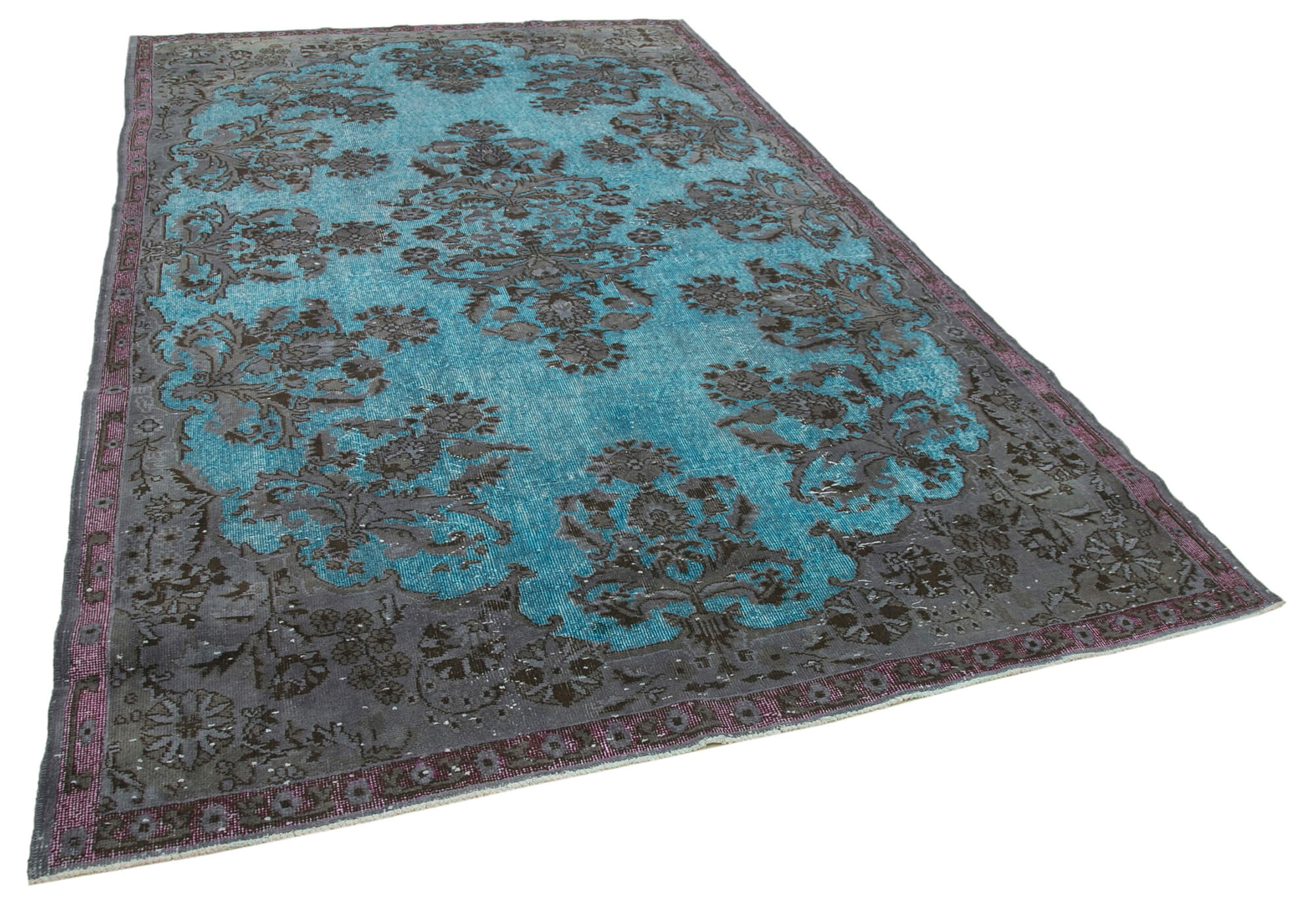 Hand-knotted oriental 1970s 200 cm x 319 cm blue carpet