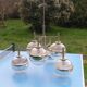 Space age design chandelier from the 70s