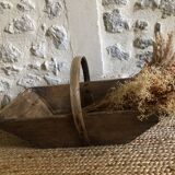 Renovated wooden grape harvest basket