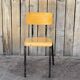 Vintage Toupie school chair, stackable in wood and metal, 1960s.