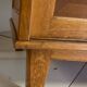 Vintage wardrobe with compass feet, sliding doors
