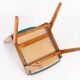 Vintage light blue velvet chair, mid-century, Europe, 1960s.