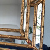 LaBarge Italian faux bamboo Hollywood Regency mirror 1980s