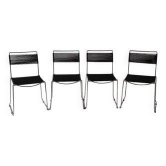 Set of 4 Spaghetti chairs by Giandomenico Belotti for Alias, Italy
