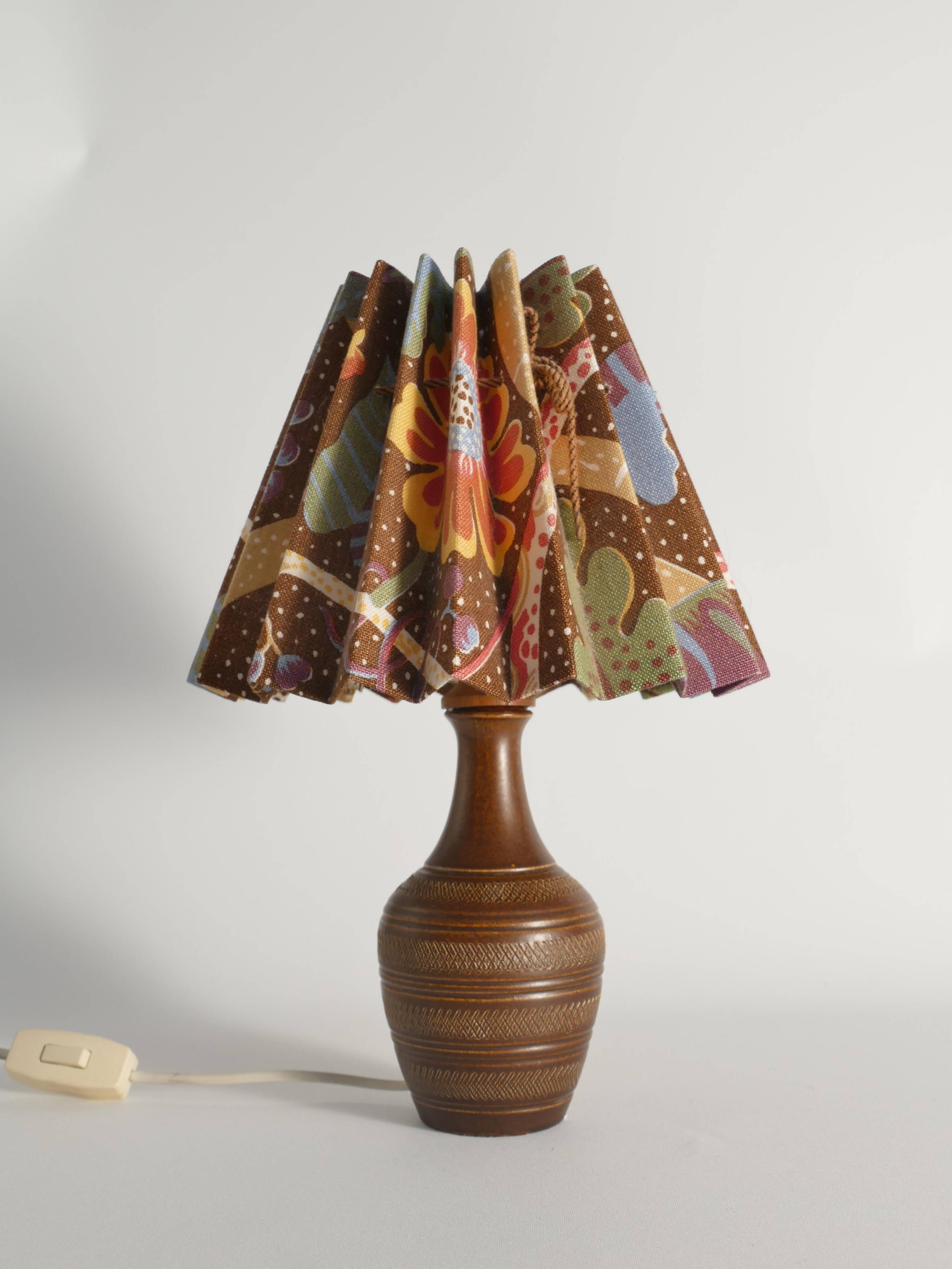 Brown Stoneware Table Lamp, Model number 59617, by Scheurich West Germany 1960s