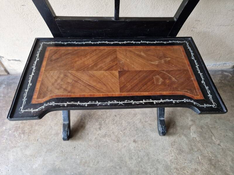 Maison Alphonse Giroux - Table, mute or writing server with 2 low shelves