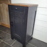 Jam jar in satin black patinated oak