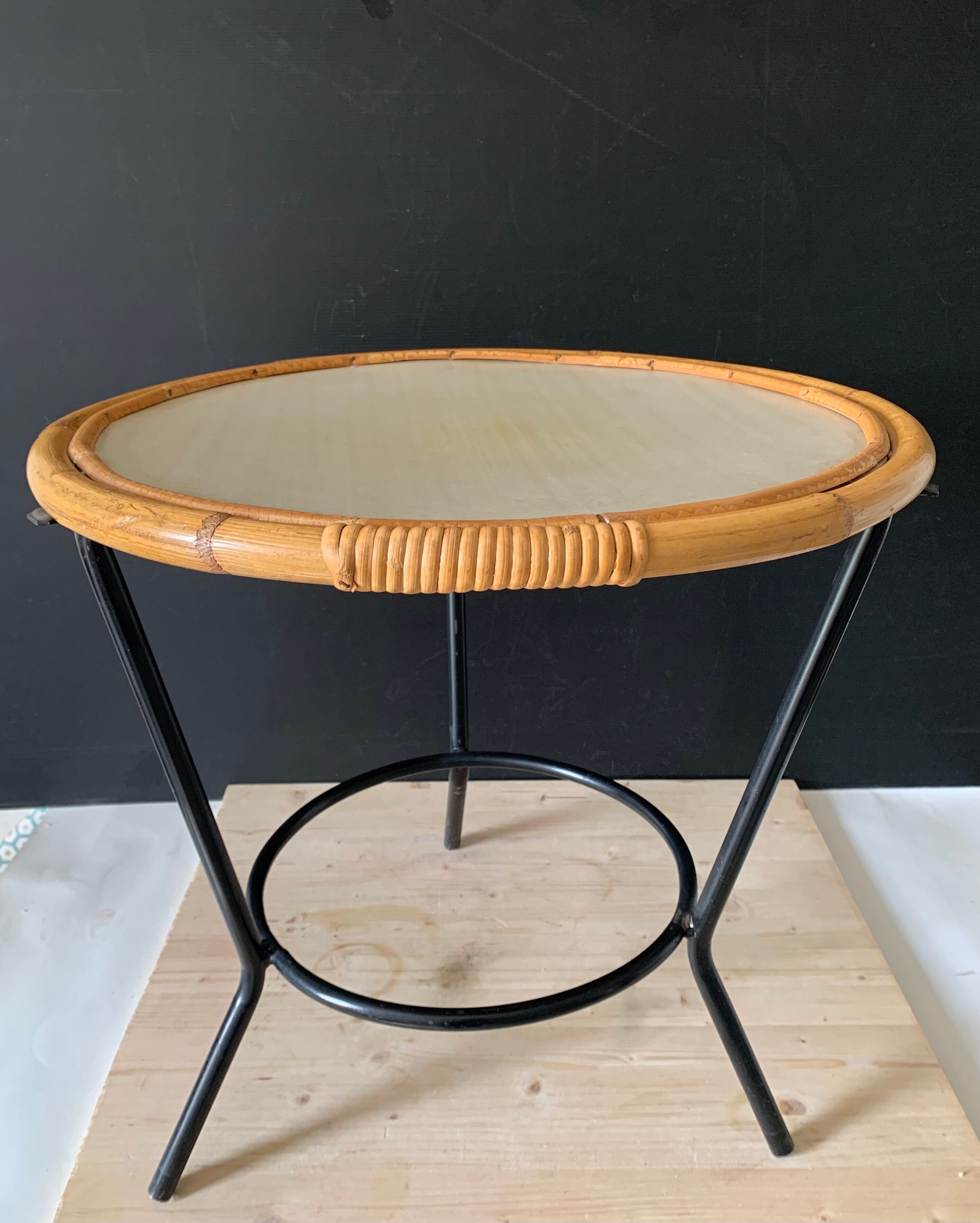 Vintage rattan table